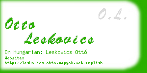 otto leskovics business card